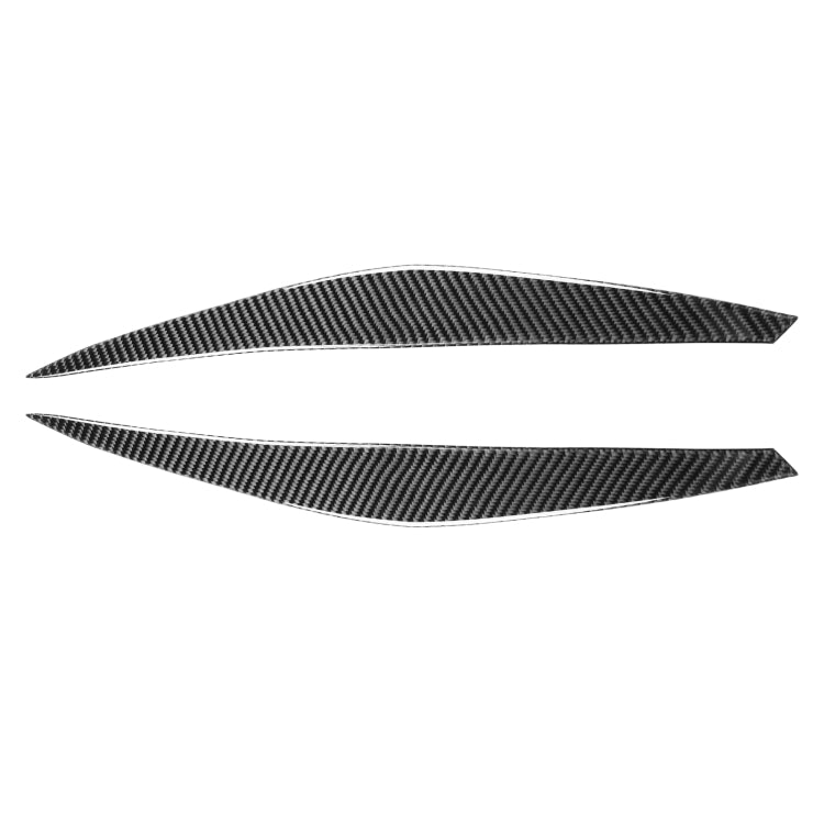 2 PCS / Set Carbon Fiber Car Lamp Eyebrow Decorative Sticker for BMW E71/X6 2008-2014, Drop Glue Version-Reluova