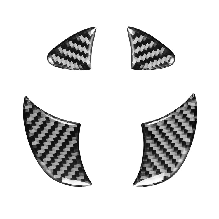 4 PCS / Set Carbon Fiber Car Front Middle Net Logo Decorative Sticker for Toyota 4Runner 2010-2020 ÎҵÄÉ̵ê