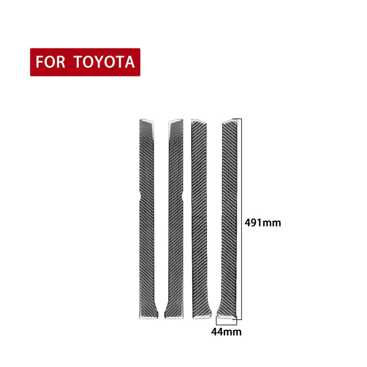 4 PCS / Set Carbon Fiber Car Window Inside Decorative Sticker for Toyota 4Runner 2010-2020 ÎҵÄÉ̵ê