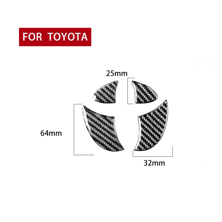 4 PCS / Set Carbon Fiber Car Tailgate Logo Decorative Sticker for Toyota 4Runner 2010-2020 ÎҵÄÉ̵ê