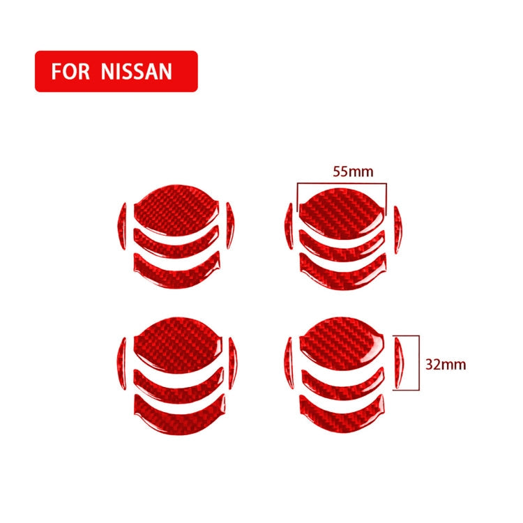 20 PCS / Set Carbon Fiber Car Central Air Outlet Decorative Sticker for Nissan GTR R35 2008-2016, Left and Right Driving Universal-Reluova