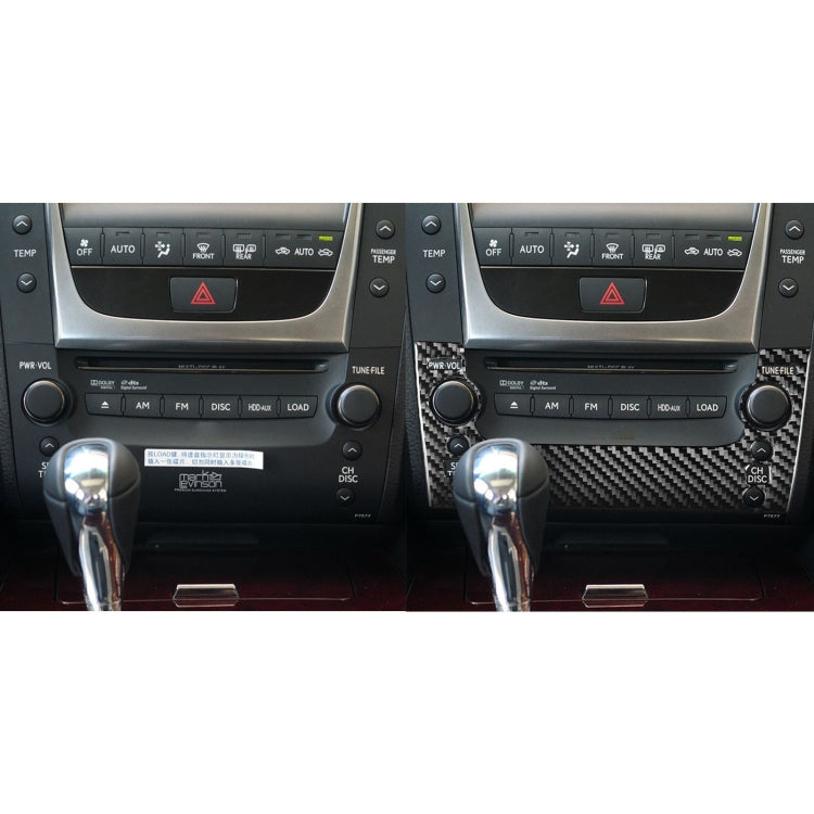 Carbon Fiber Car CD Panel A Version Decorative Sticker for Lexus GS 2006-2011,Left and Right Drive Universal ÎҵÄÉ̵ê