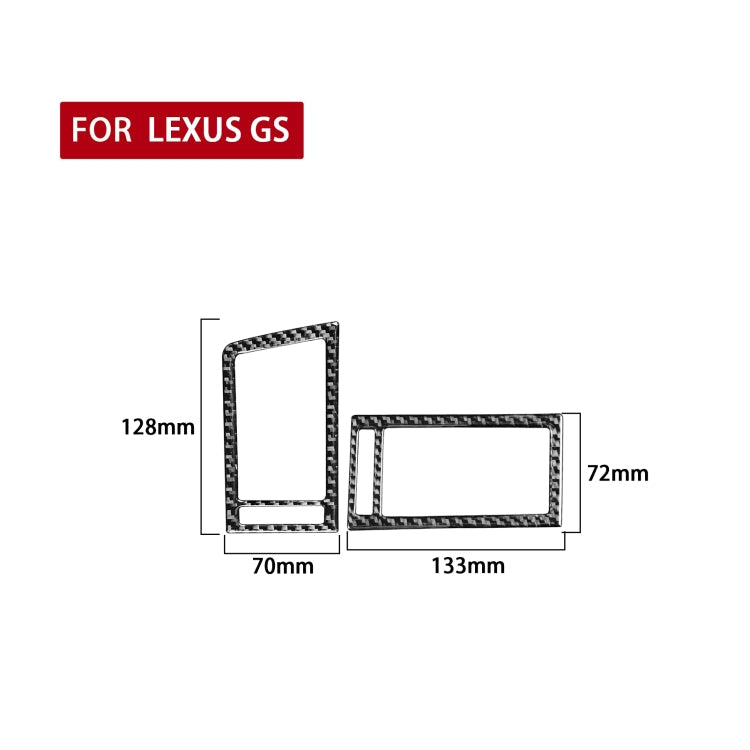 2 PCS / Set Carbon Fiber Car Left and Right Air Outlets Decorative Sticker for Lexus GS 2006-2011,Left Drive-Reluova