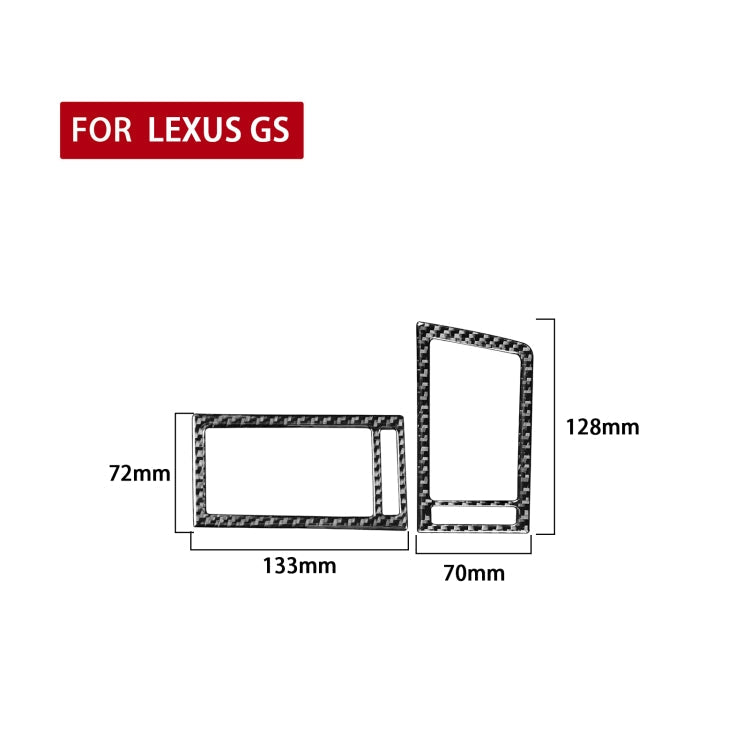 2 PCS / Set Carbon Fiber Car Left and Right Air Outlets Decorative Sticker for Lexus GS 2006-2011,Right Drive-Reluova