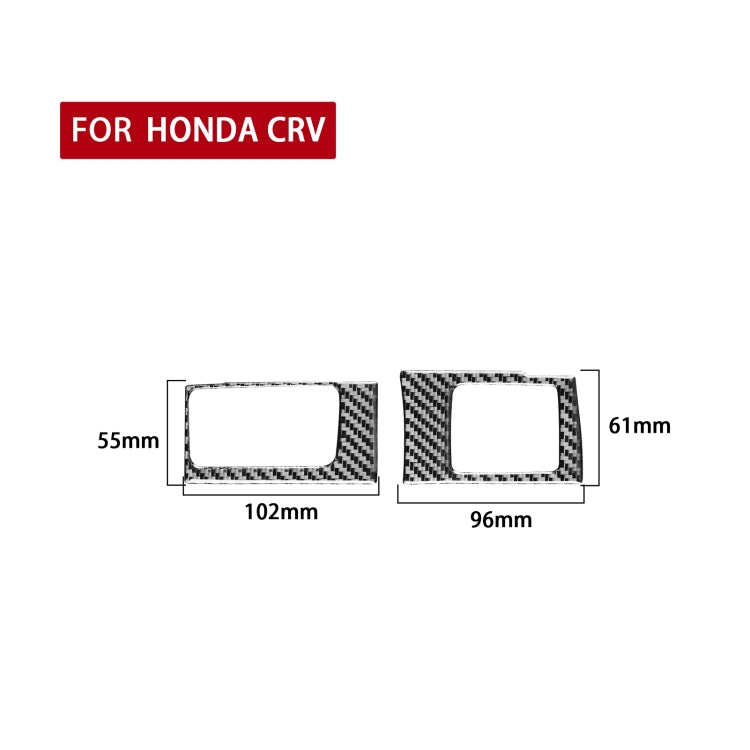 2 PCS / Set Carbon Fiber Car Central Control Card Box Panel Decorative Sticker for Honda CRV 2007-2011,Left Drive-Reluova