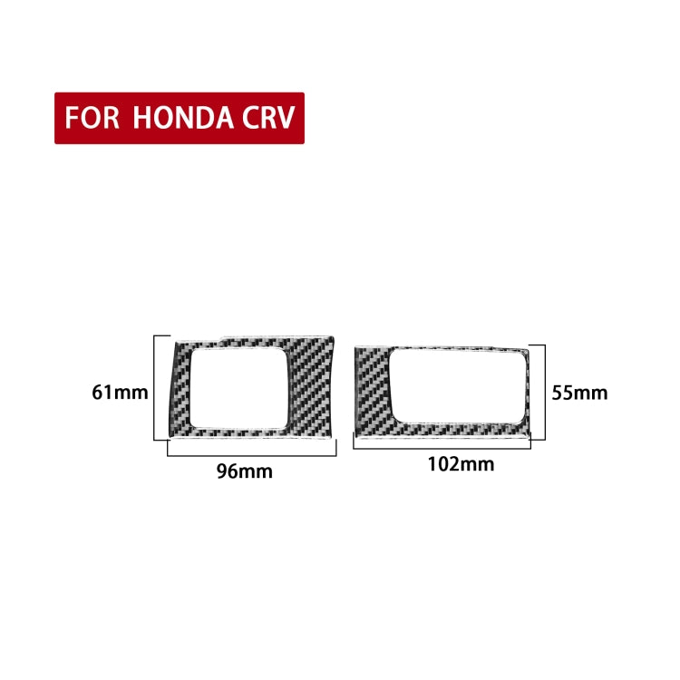 2 PCS / Set Carbon Fiber Car Central Control Card Box Panel Decorative Sticker for Honda CRV 2007-2011, Right Drive-Reluova