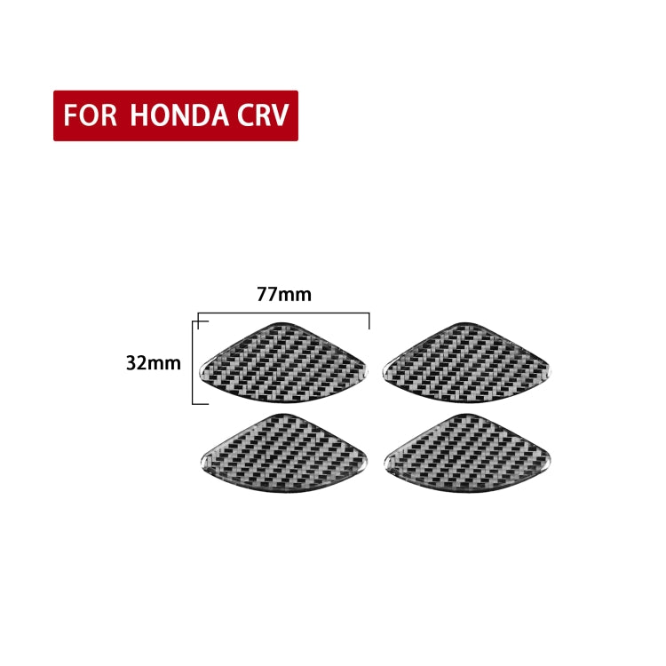 4 PCS / Set Carbon Fiber Car Inner Door Bowl Patch Decorative Sticker for Honda CRV 2007-2011,Left and Right Drive Universal ÎҵÄÉ̵ê