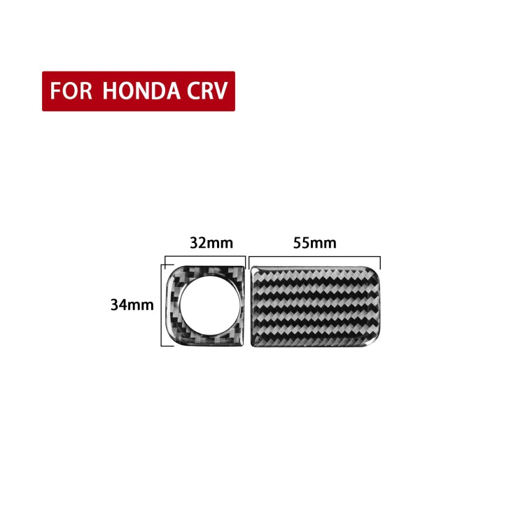 2 PCS / Set Carbon Fiber Car Glove Box Opening Frame Decorative Sticker for Honda CRV 2007-2011,Left Drive-Reluova