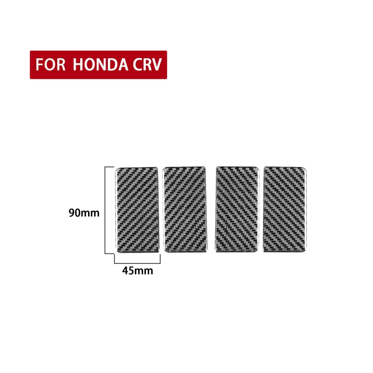 4 PCS / Set Carbon Fiber Car Inner Armrest Gasket Decorative Sticker for Honda CRV 2007-2011,Left and Right Drive Universal ÎҵÄÉ̵ê