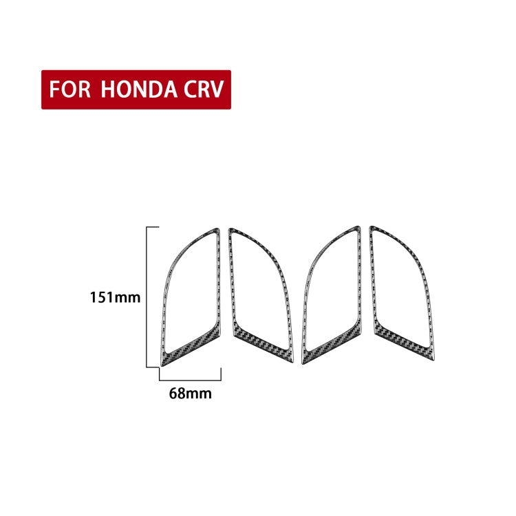 4 PCS / Set Carbon Fiber Car Inner Handle Frame Decorative Sticker for Honda CRV 2007-2011,Left and Right Drive Universal ÎҵÄÉ̵ê