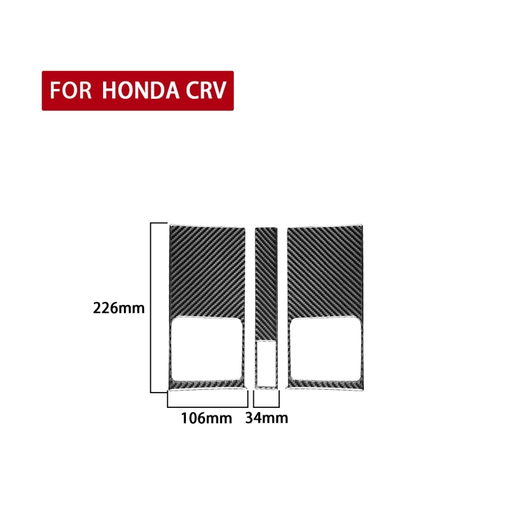 3 PCS / Set Carbon Fiber Car Central Control Air Outlet Panel Decorative Sticker for Honda CRV 2007-2011,Left and Right Drive Universal ÎҵÄÉ̵ê