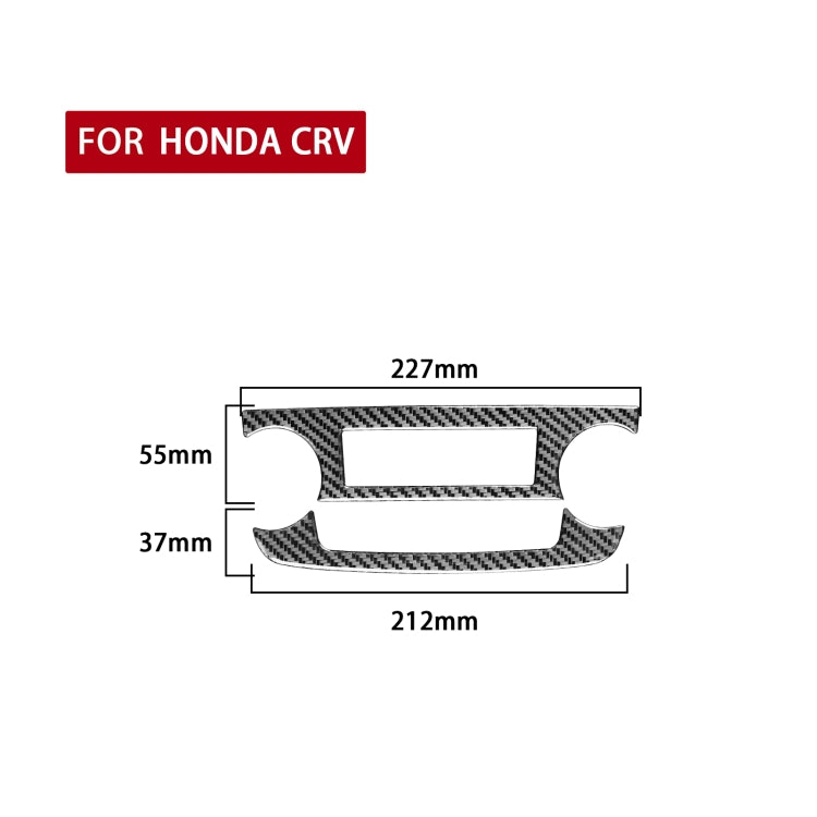 2 PCS / Set Carbon Fiber Car Central Control CD Volume Switch Frame Decorative Sticker for Honda CRV 2007-2011,Left and Right Drive Universal-Reluova