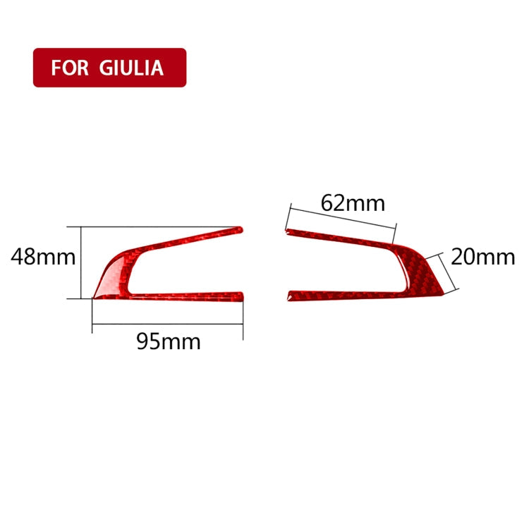 2 PCS / Set Carbon Fiber Car Steering Wheel Button Panel Decorative Sticker for Alfa Romeo Giulia 2017-2019,Left and Right Drive Universal-Reluova