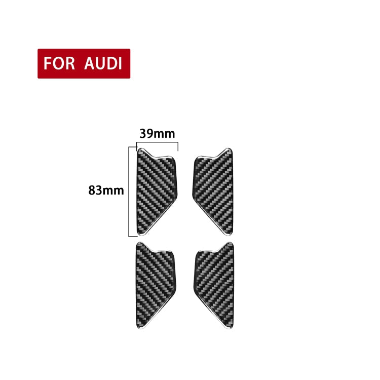 4 PCS / Set Carbon Fiber Car Inner Door Bowl Decorative Sticker for Audi Q3 2013-2018,Left and Right Drive Universal ÎҵÄÉ̵ê