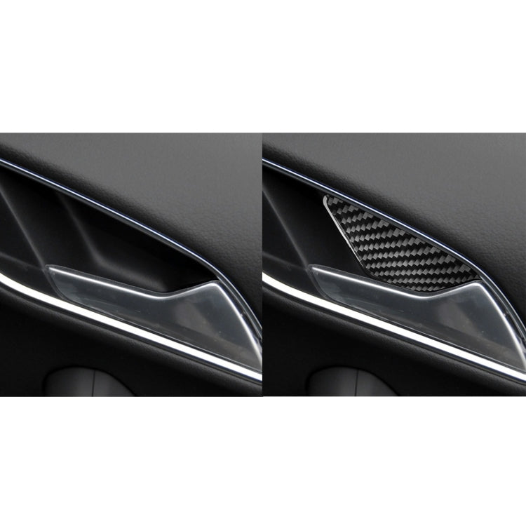 4 PCS / Set Carbon Fiber Car Inner Door Bowl Decorative Sticker for Audi Q3 2013-2018,Left and Right Drive Universal ÎҵÄÉ̵ê