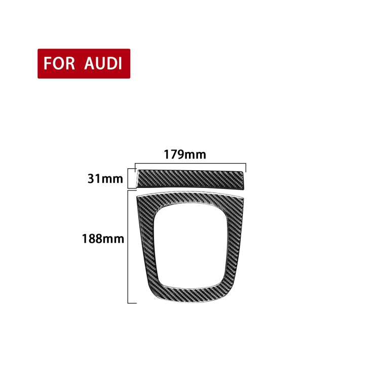 2 PCS / SetCarbon Fiber Car Gear Panel Decorative Sticker for Audi Q3 2013-2018,Left and Right Drive Universal-Reluova