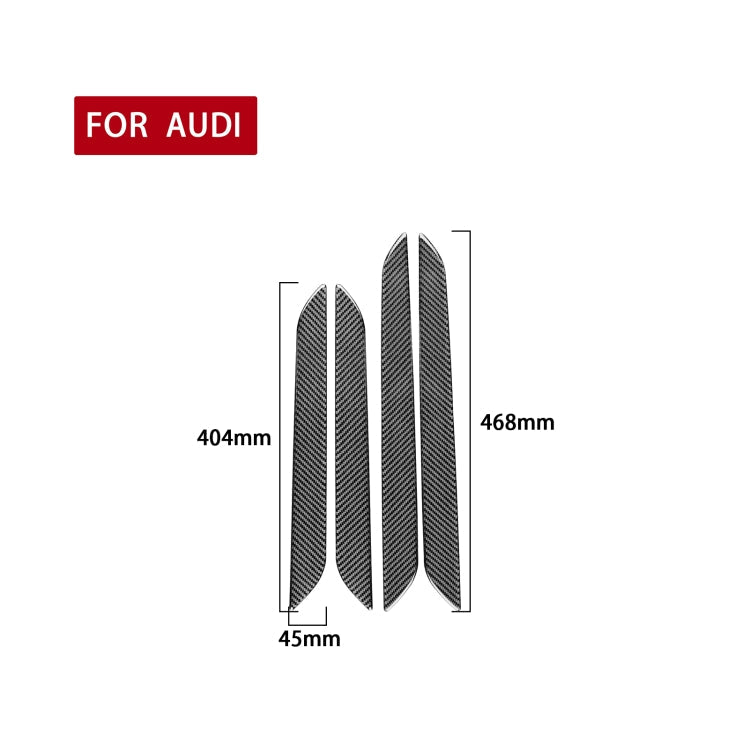 4 PCS / Set Carbon Fiber Car Interior Door Trim Decorative Sticker for Audi Q3 2013-2018,Left and Right Drive Universal ÎҵÄÉ̵ê