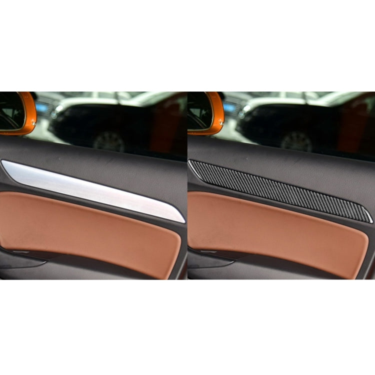 4 PCS / Set Carbon Fiber Car Interior Door Trim Decorative Sticker for Audi Q3 2013-2018,Left and Right Drive Universal ÎҵÄÉ̵ê