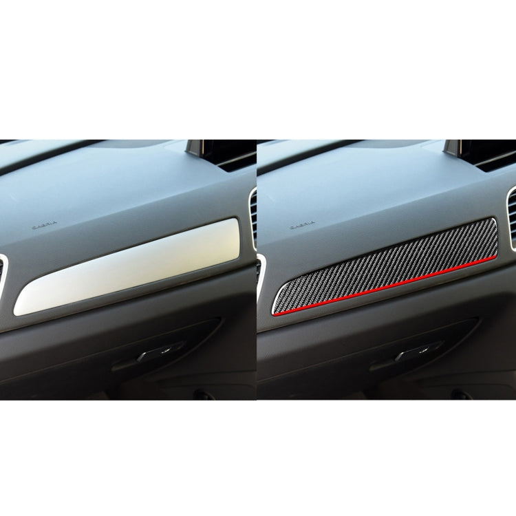 Carbon Fiber Car Co-pilot Trim Red Edge Decorative Sticker for Audi Q3 2013-2018,Right Drive ÎҵÄÉ̵ê