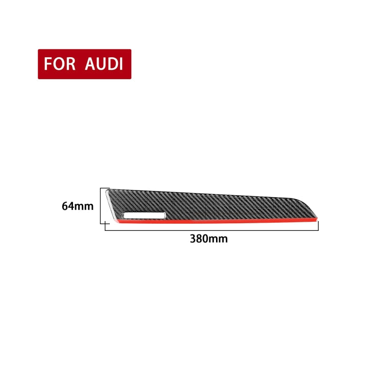 Carbon Fiber Car Co-pilot Trim Red Edge with Hole Decorative Sticker for Audi Q3 2013-2018,Left Drive ÎҵÄÉ̵ê