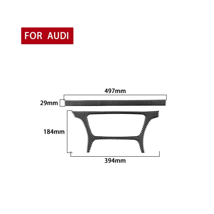 2 PCS / Set Carbon Fiber Car Central Control CD Outside Frame Decorative Sticker for Audi Q3 2013-2018,Left Drive-Reluova