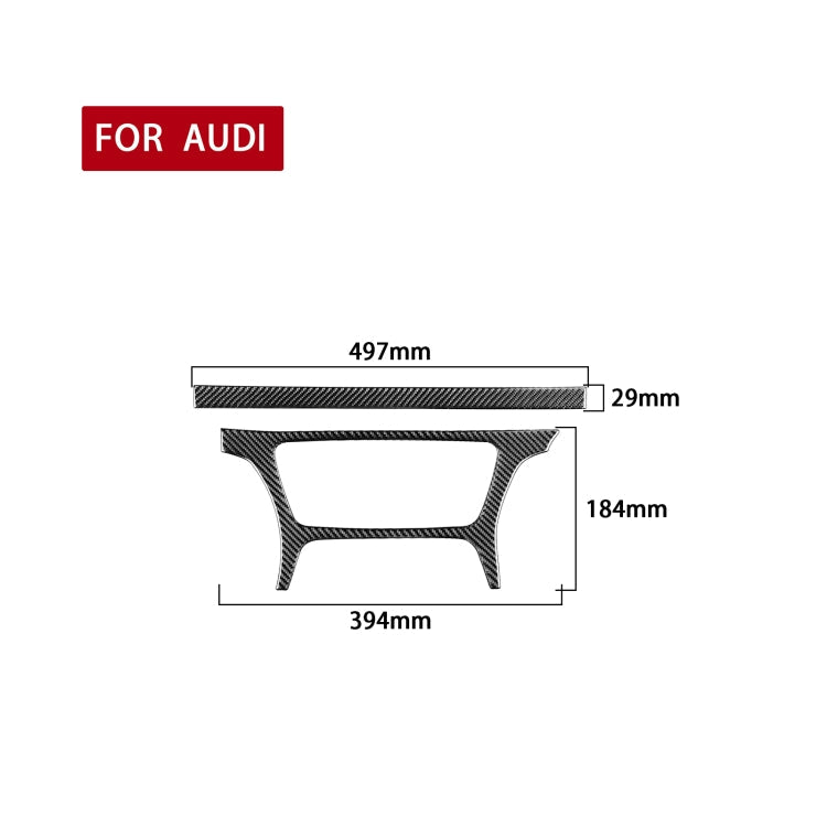 2 PCS / Set Carbon Fiber Car Central Control CD Outside Frame Decorative Sticker for Audi Q3 2013-2018,Right Drive-Reluova