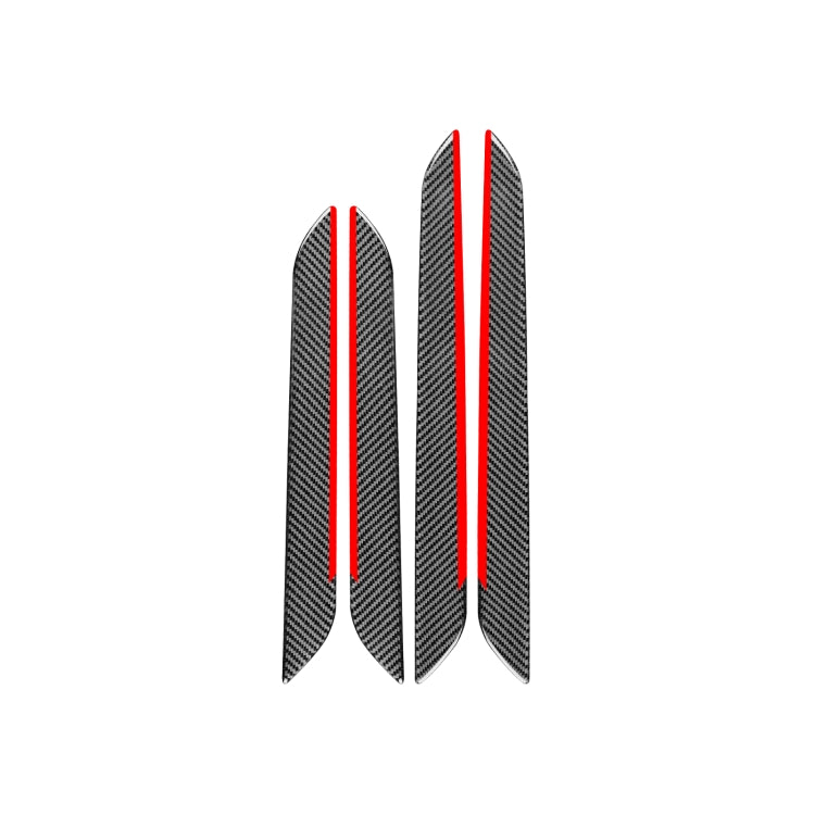 4 PCS / Set Carbon Fiber Car Interior Door Trim Red Edge Decorative Sticker for Audi Q3 2013-2018,Left and Right Drive Universal ÎҵÄÉ̵ê