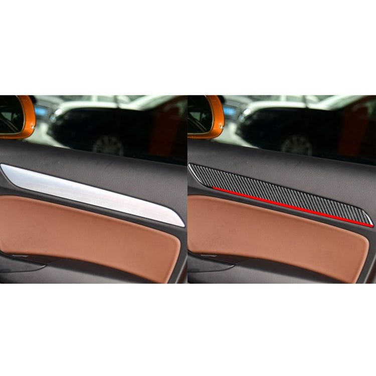 4 PCS / Set Carbon Fiber Car Interior Door Trim Red Edge Decorative Sticker for Audi Q3 2013-2018,Left and Right Drive Universal ÎҵÄÉ̵ê