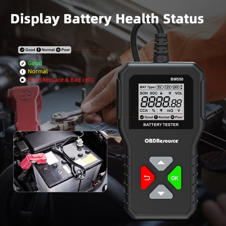 BM550 6V / 12V / 24V 3 in 1 Battery Tester Analyzer Battery Life Detector ÎҵÄÉ̵ê