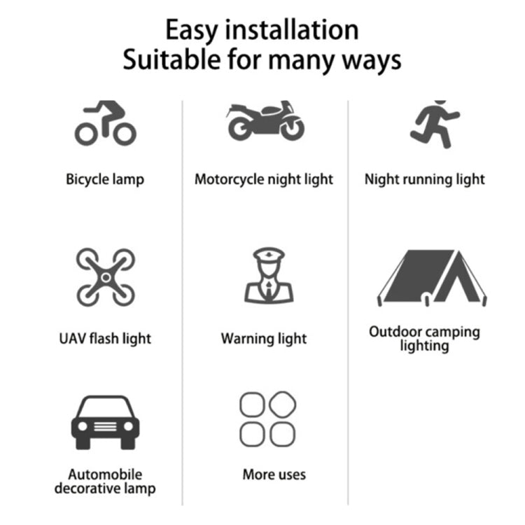 Motorcycle Super Waterproof Multi-Mode Strobe Light with Wireless Remote Control