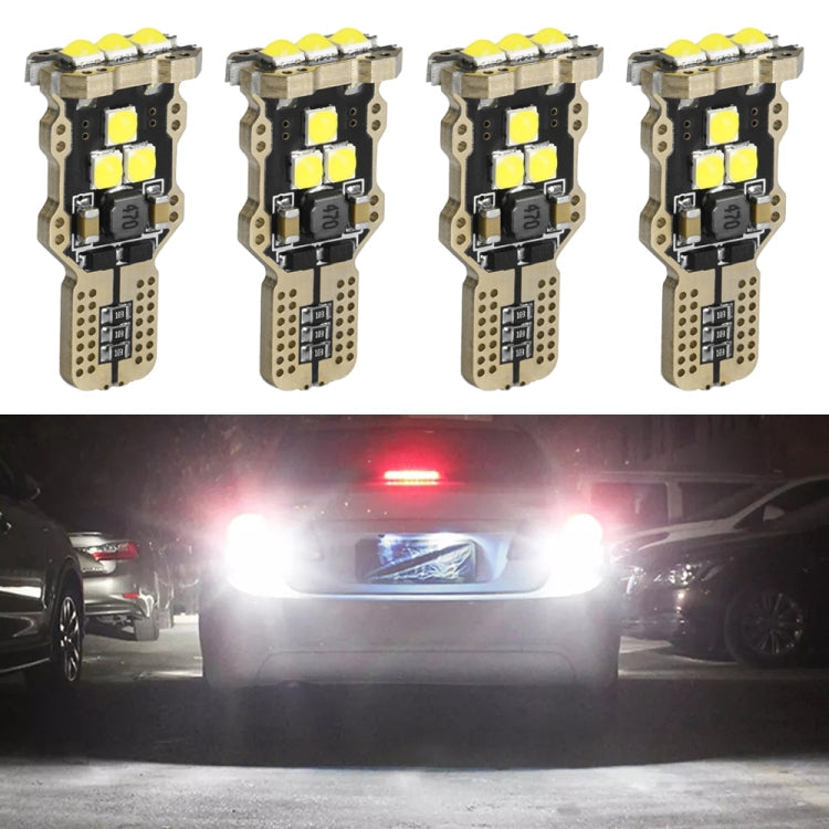 4pcs T15 DC12V / 1.5W / 0.13A / 540LM Car Decoding Reversing Light 9LEDs SMD-3030 Lamp Beads-Reluova