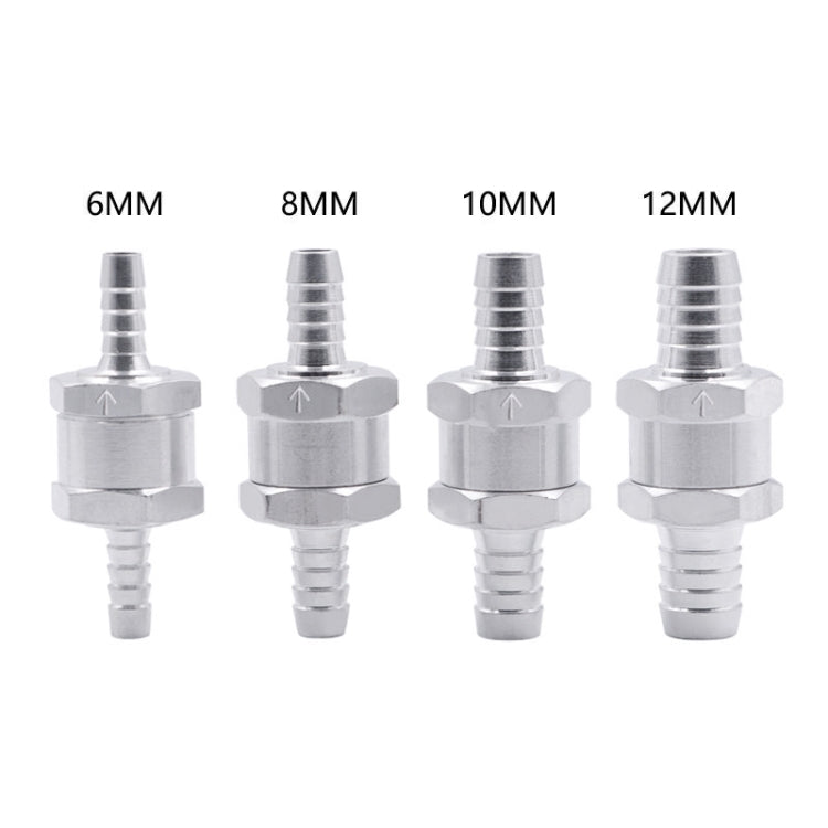 Car 6mm Aluminium Alloy Fuel Petrol One Way Non Return Check Valve