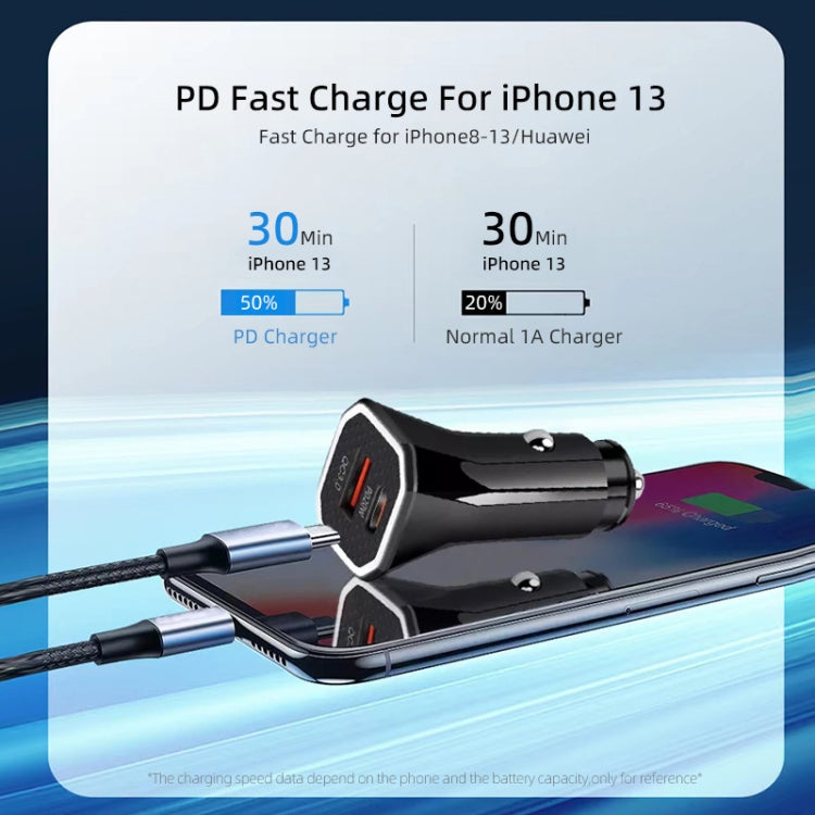 PD + QC3.0 Car 2 in 1 Square Fast Charger Car Cigarette Lighter ÎҵÄÉ̵ê