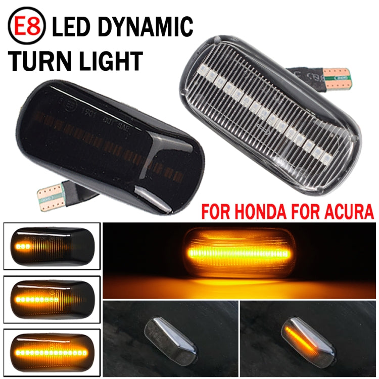 2pcs For Honda Civic 2001-2015 Car Dynamic LED Fender Side Light 34301-S5H-T02