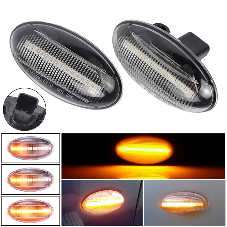 2pcs For Peugeot 1007 Car Dynamic LED Fender Side Light 817300H010