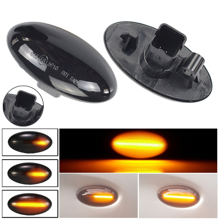 2pcs For Peugeot 1007 Car Dynamic LED Fender Side Light 817300H010