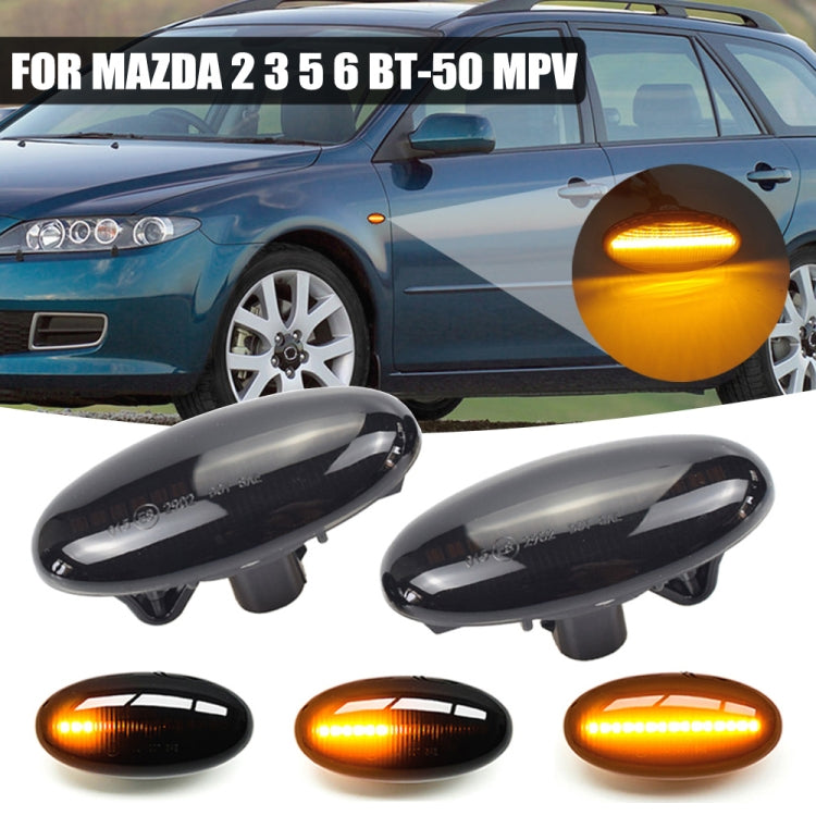 2pcs For Mazda 2 DY 2003-2007 Car Dynamic LED Fender Side Light