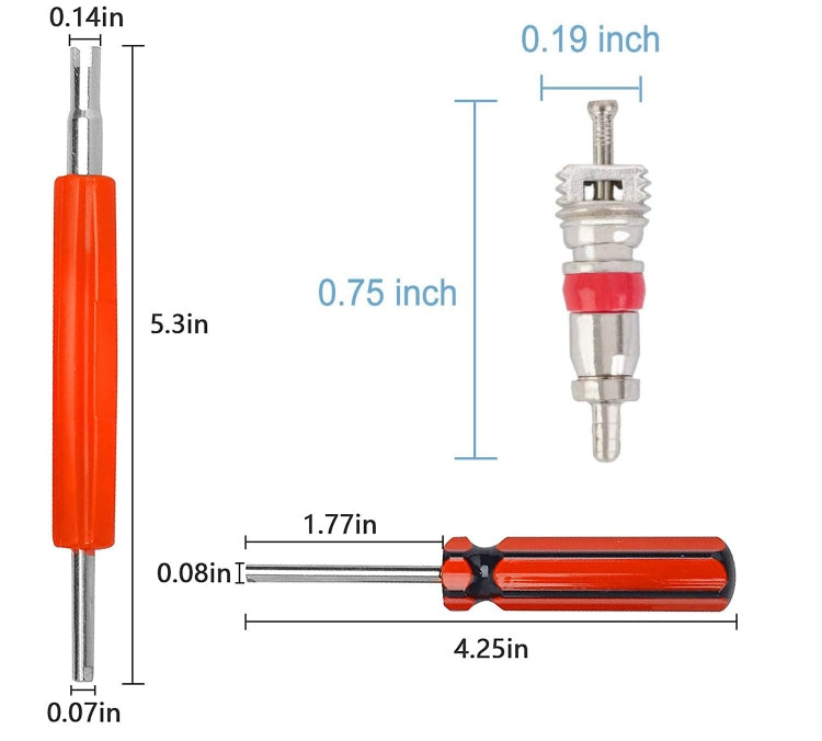 100 in 1 Car / Motorcycle Tire Valve Core Repair Kit