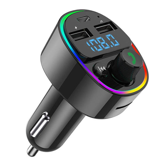 Car Bluetooth MP3 Player FM Transmitter With Phone Hands-free Knob Support Voltage Detection & Ambient Light ÎҵÄÉ̵ê