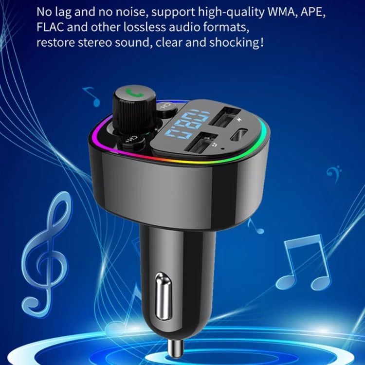 Car Bluetooth MP3 Player FM Transmitter With Phone Hands-free Knob Support Voltage Detection & Ambient Light ÎҵÄÉ̵ê