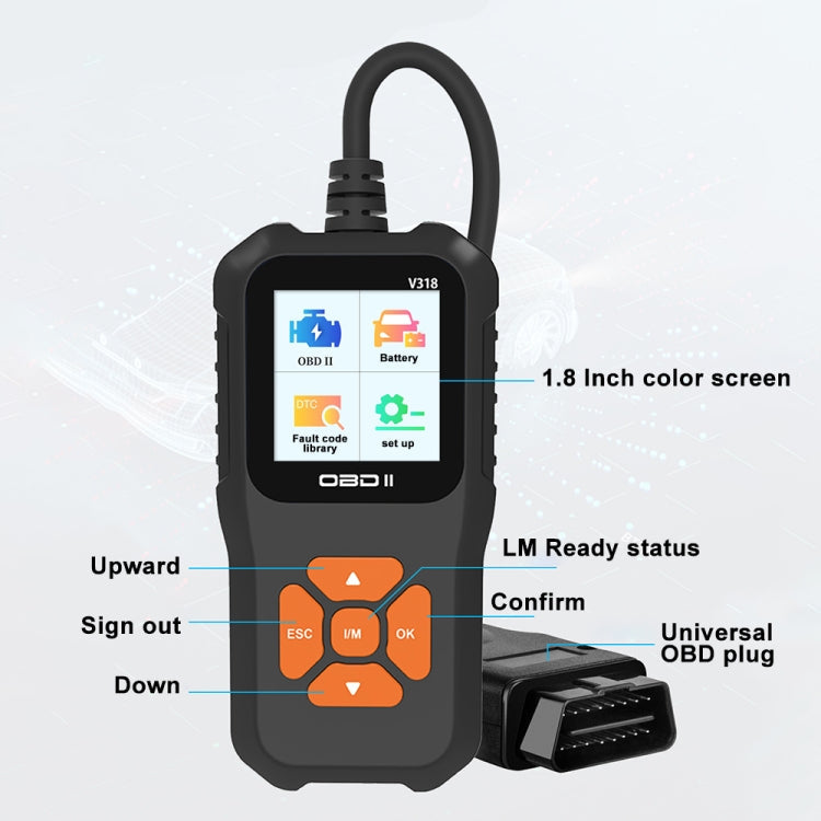 V318 Car OBD2 Color Screen Diagnostic Tool Code Reader ÎҵÄÉ̵ê