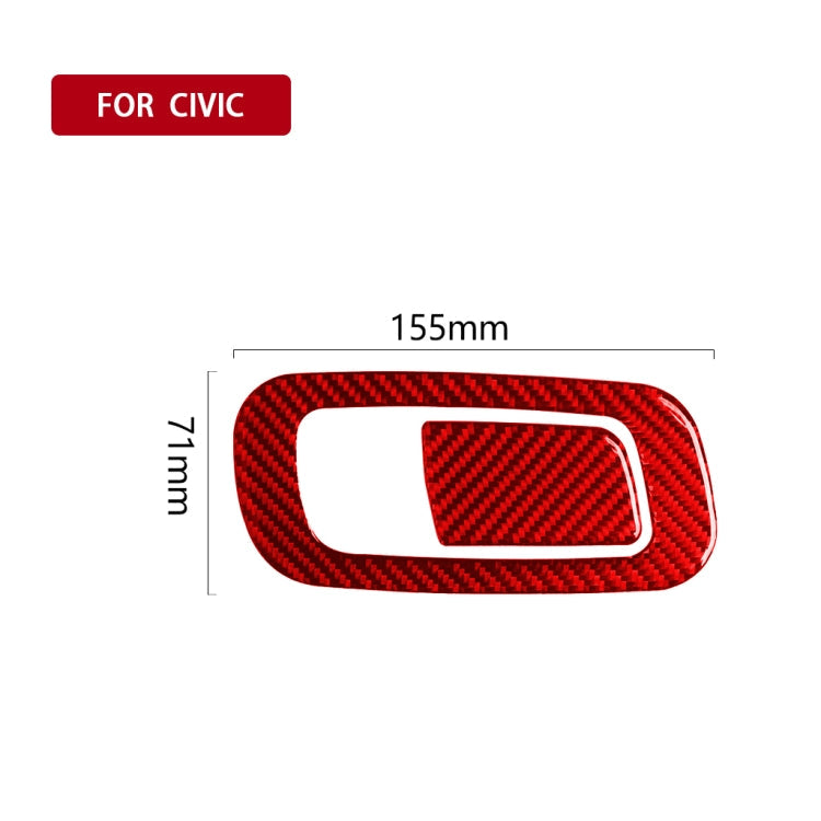 Car Carbon Fiber Storage Box Switch Frame Decorative Sticker for Honda Tenth Generation Civic 2016-2019, Right Drive ÎҵÄÉ̵ê