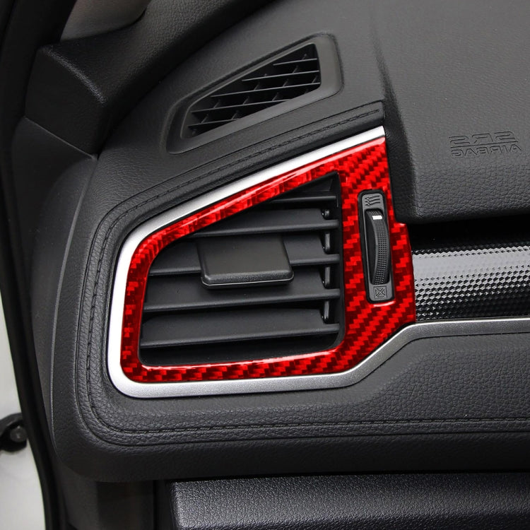 Car Carbon Fiber Left and Right Air Outlet Decorative Sticker for Honda Tenth Generation Civic 2016-2019, Right Drive ÎҵÄÉ̵ê