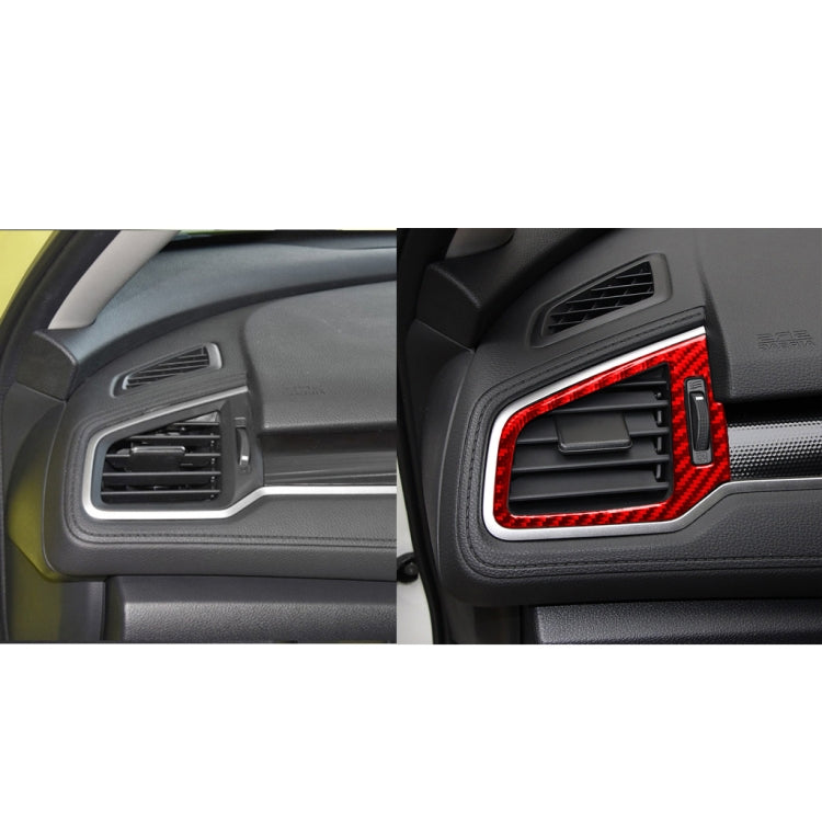 Car Carbon Fiber Left and Right Air Outlet Decorative Sticker for Honda Tenth Generation Civic 2016-2019, Right Drive ÎҵÄÉ̵ê