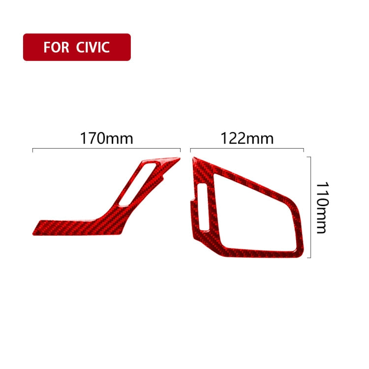 Car Carbon Fiber Left and Right Air Outlet Decorative Sticker for Honda Tenth Generation Civic 2016-2019, Left Drive ÎҵÄÉ̵ê