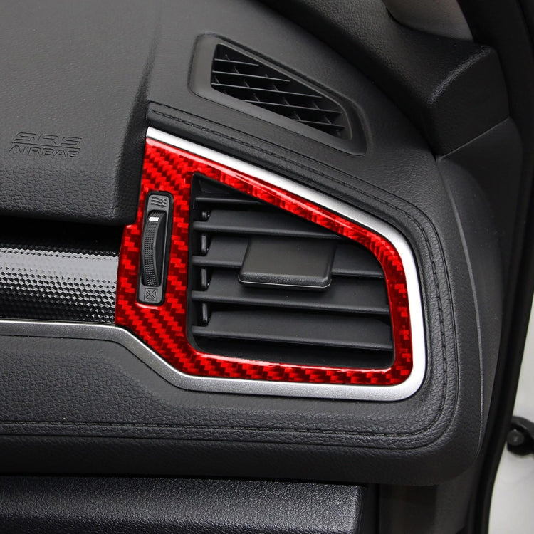 Car Carbon Fiber Left and Right Air Outlet Decorative Sticker for Honda Tenth Generation Civic 2016-2019, Left Drive ÎҵÄÉ̵ê