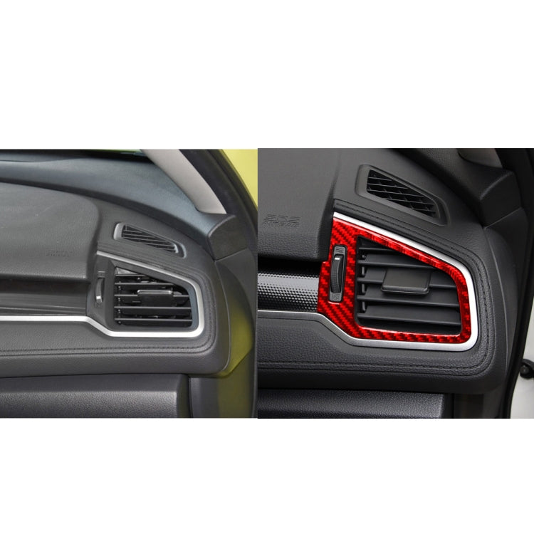 Car Carbon Fiber Left and Right Air Outlet Decorative Sticker for Honda Tenth Generation Civic 2016-2019, Left Drive ÎҵÄÉ̵ê