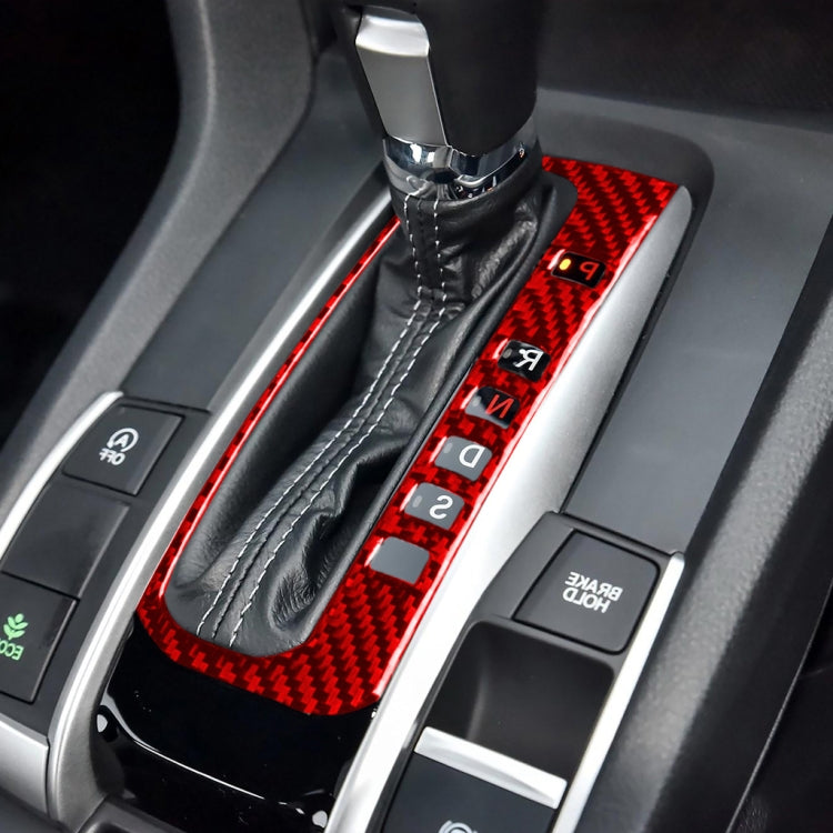 Car Carbon Fiber Gear Button Frame Decorative Sticker for Honda Tenth Generation Civic 2016-2019, Right Drive ÎҵÄÉ̵ê