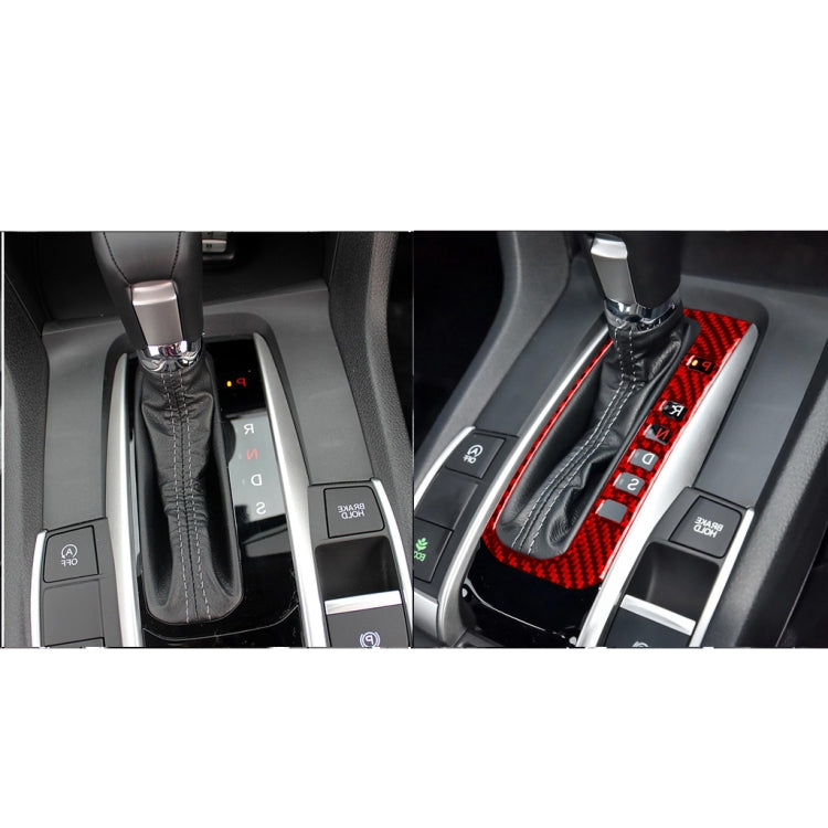 Car Carbon Fiber Gear Button Frame Decorative Sticker for Honda Tenth Generation Civic 2016-2019, Right Drive ÎҵÄÉ̵ê