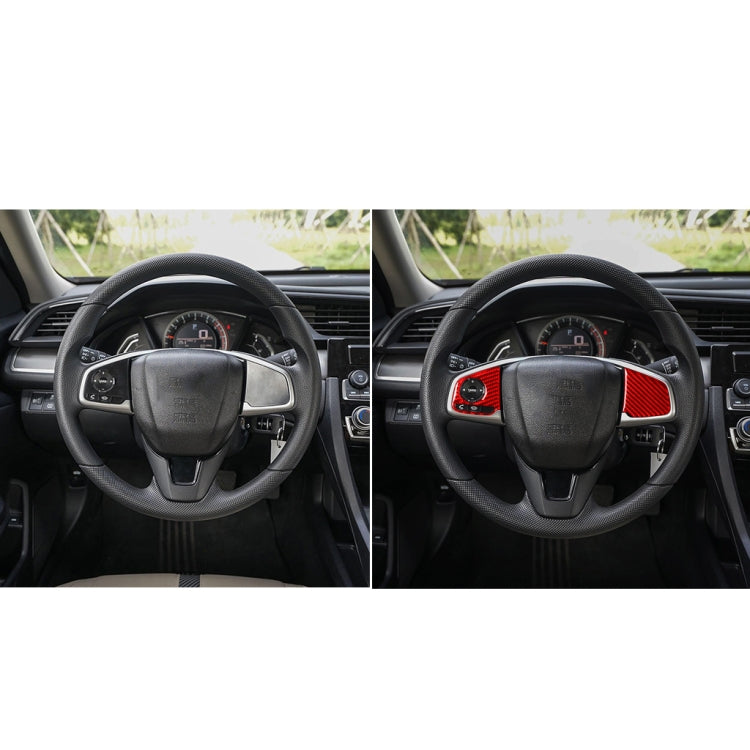 Car Carbon Fiber Steering Wheel Button Low Configuration Decorative Sticker for Honda Tenth Generation Civic 2016-2019, Left and Right Drive Universal ÎҵÄÉ̵ê